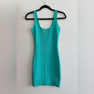 Bershka Turquoise Knit Tank Dress